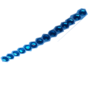 Ristra de diamants blaus enganxina
