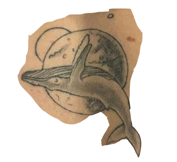  Tatoo de Ballena con una Luna llena de Edu Vega