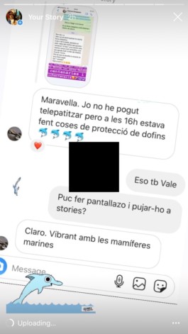  Pantallazo de conversa amb La Ricarda la Veterinaria: 