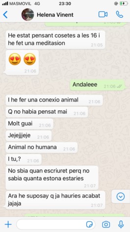  Pantallazo whats'up amb Helena Vinent 22maig 2020